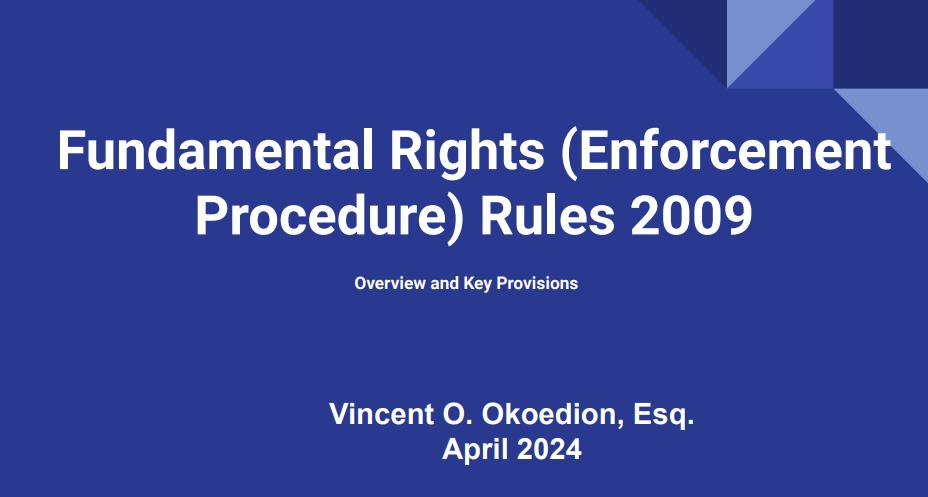Fundamental Rights (EnforcementProcedure) Rules 2009
